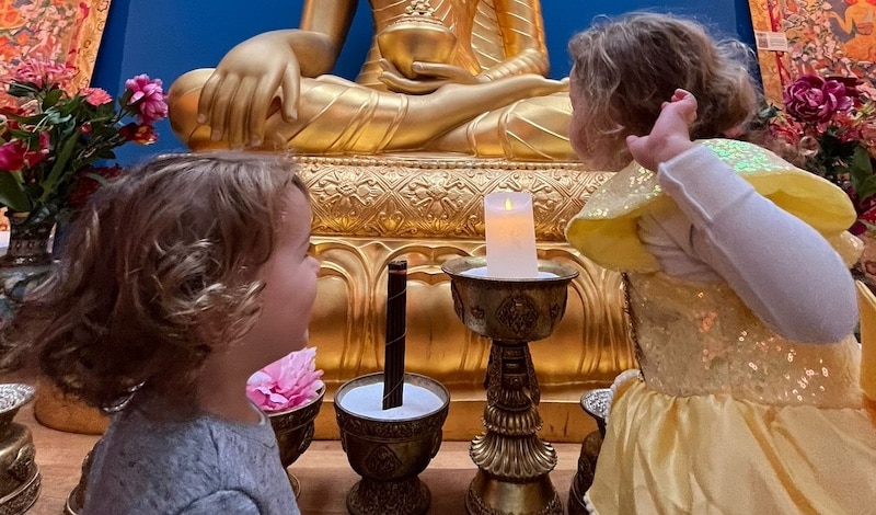 kids with shrine